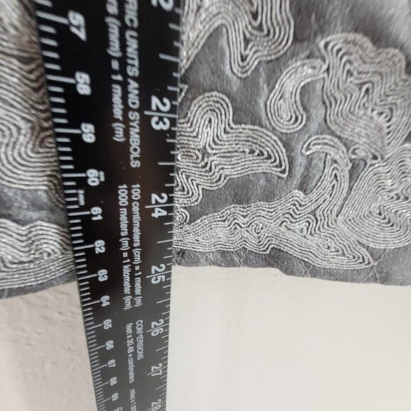 Chico's Pewter Applique Vest Womens 10 Chicos 1.5 (US 10) Gray Quilted Puffer - Picture 9 of 13